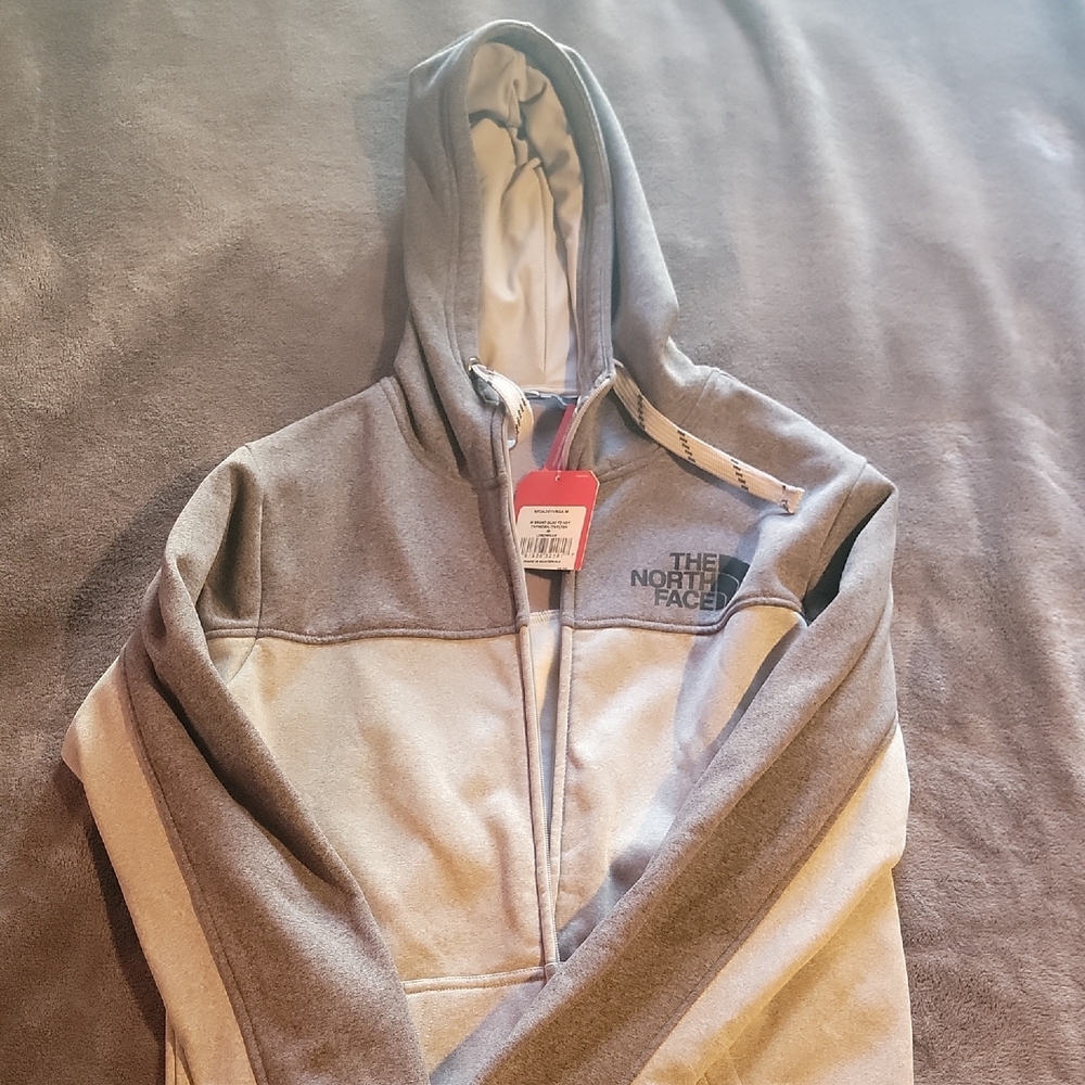 The North Face Gray and Cream Women's Hoodie